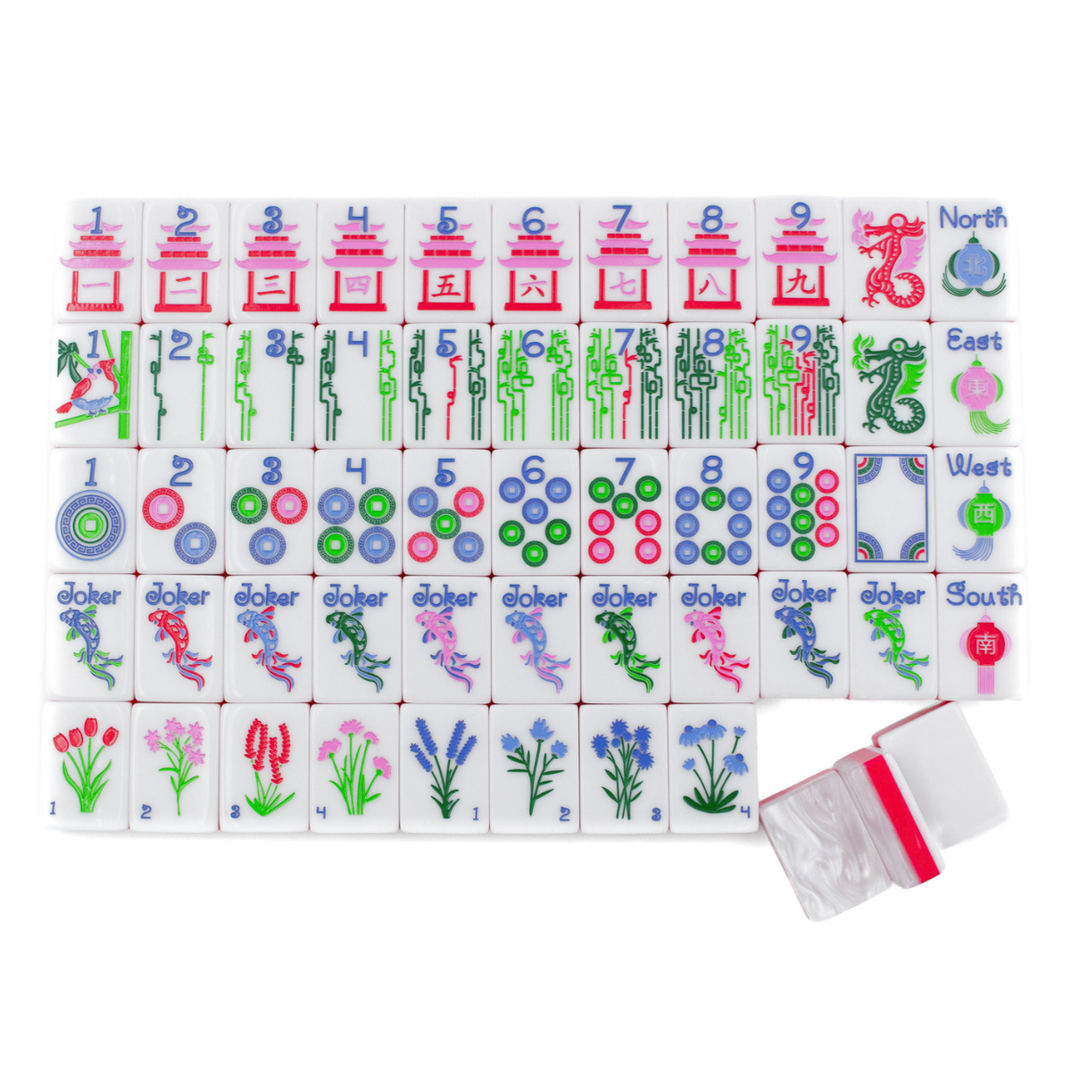 Jubilee Series Pearl White Mahjong Tiles