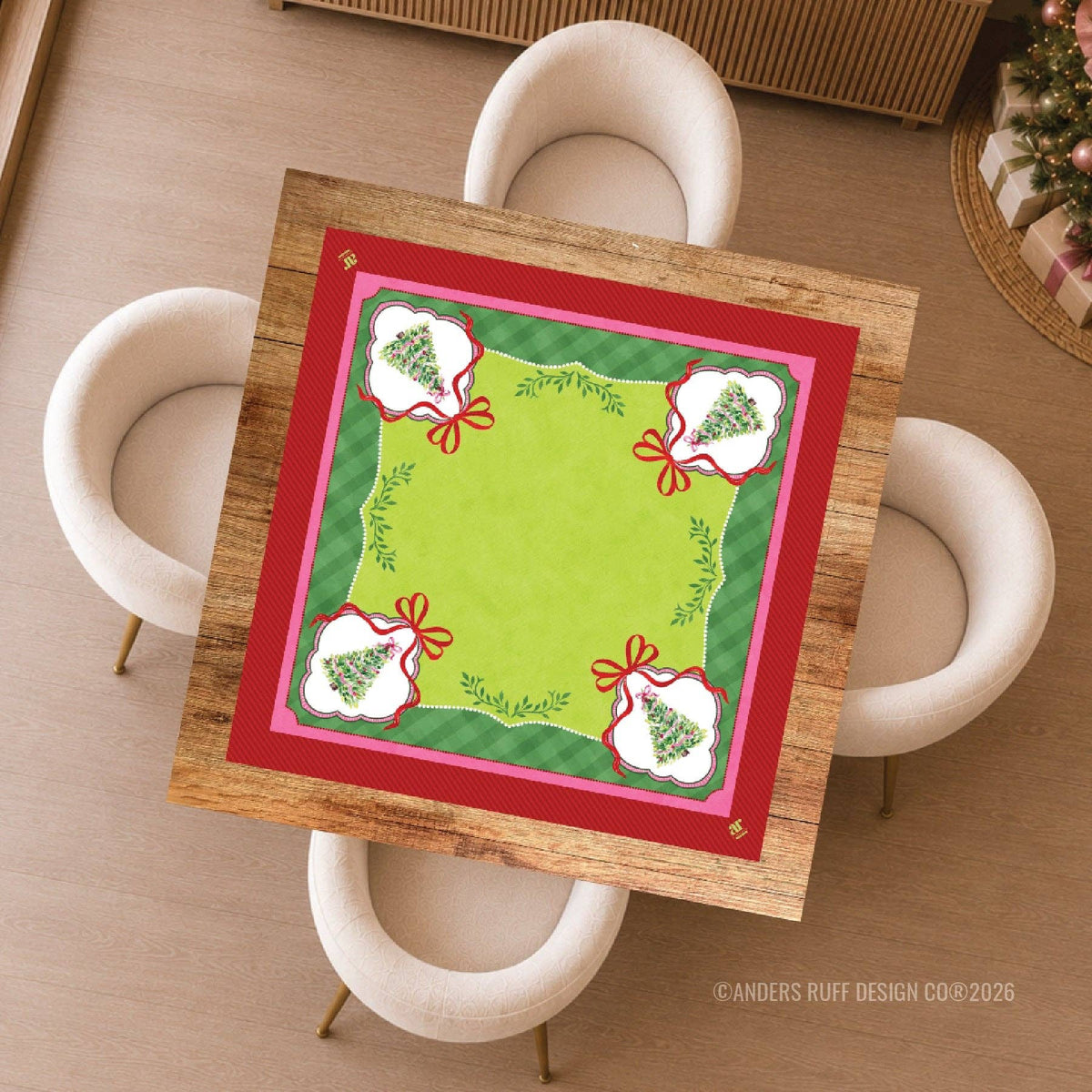Anders Ruff Watercolor Christmas Tree Mat