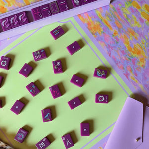 Four Winds Social Fleur the Win Mahjong Mat